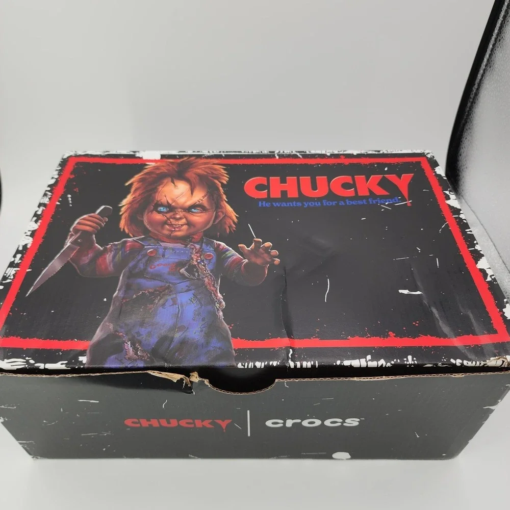 Crocs Chucky Classic Clog Men Size‎ 11 Slip On Childs Play Movie Shoes NEW READ